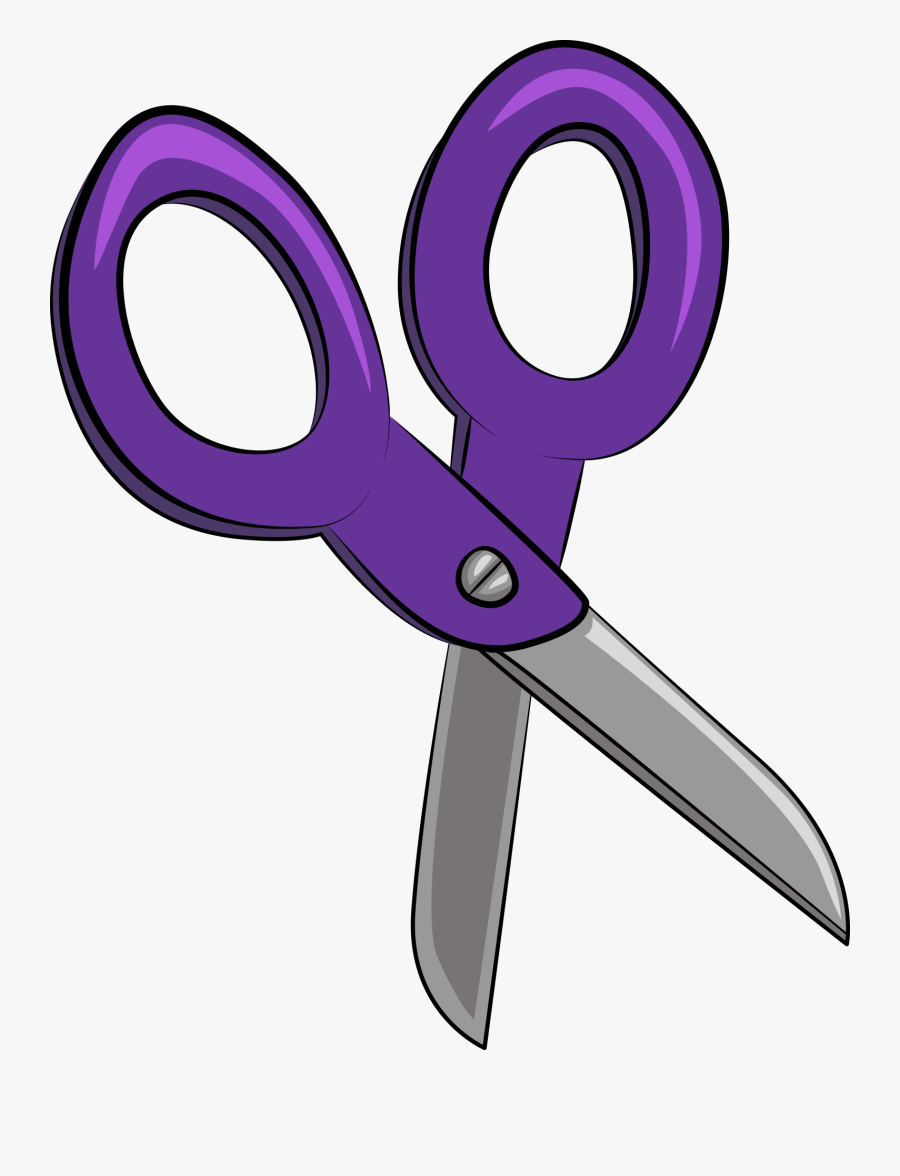 Purple Cartoon Scissors, Transparent Clipart
