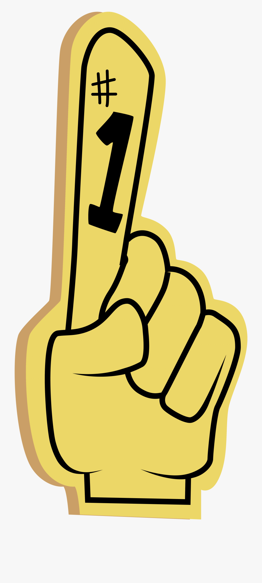 Number One Hand Clipart - Number One Transparent Background, Transparent Clipart