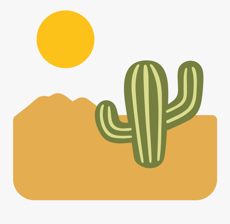 File - Emoji U1f3dc - Svg - Cactus Emoji Android Clipart - Cactus Emoji Google, Transparent Clipart