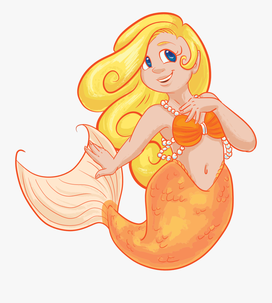 This Free Icons Png Design Of Blonde Mermaid - Mermaids Cartoon Blond, Transparent Clipart