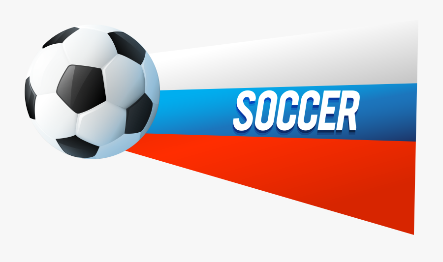 Soccer Ball Russian Flag, Transparent Clipart