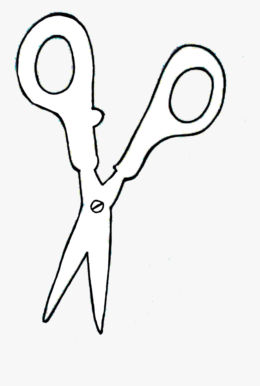 The Scissors And The Dotted Lines Represent The Urge - Sketch, Transparent Clipart