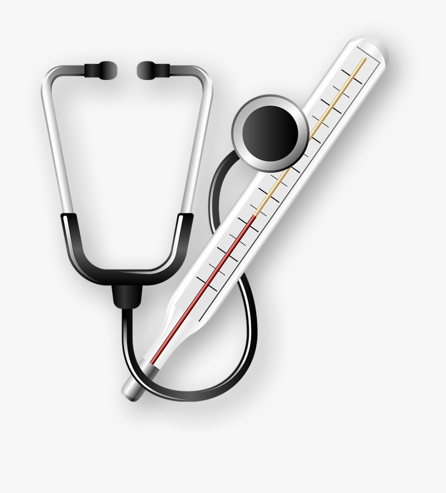 Medical Clipart Medical Camp - Thermometer And Stethoscope, Transparent Clipart