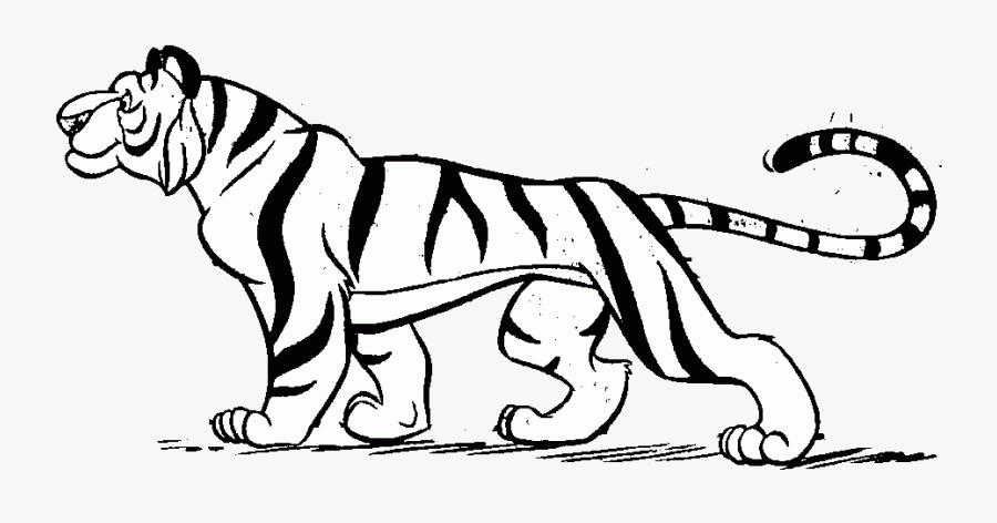 Tiger Clipart Impressive Design Black And White Classy - Lady Or The Tiger Drawing, Transparent Clipart