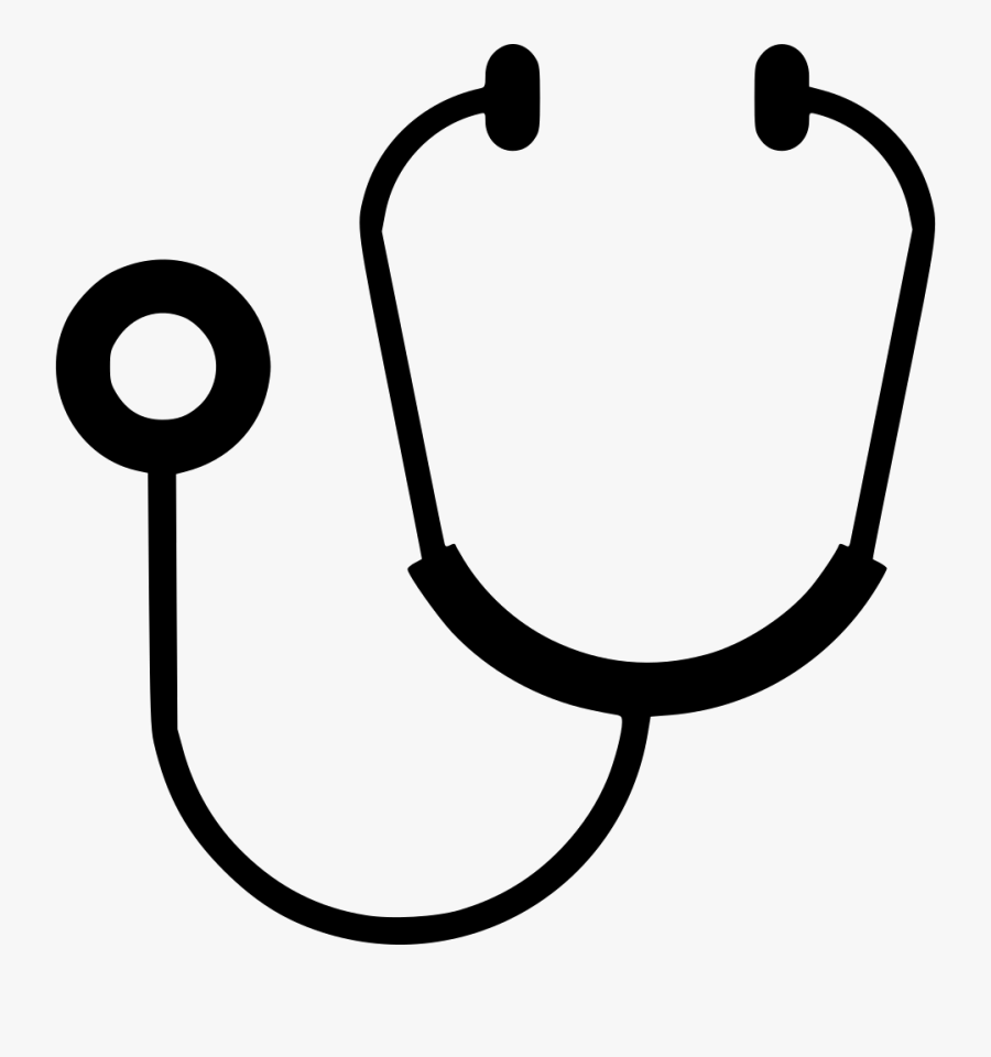 Svg Png Icon Free - Stethoscope Black And White Png, Transparent Clipart