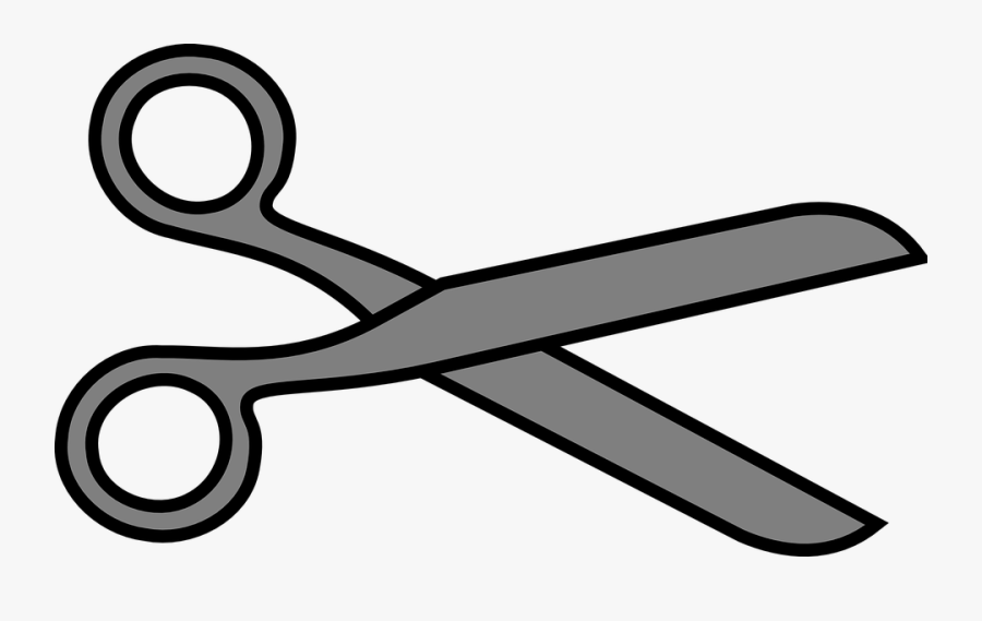 Scissors Grey Gray - Cartoon Scissors Transparent, Transparent Clipart