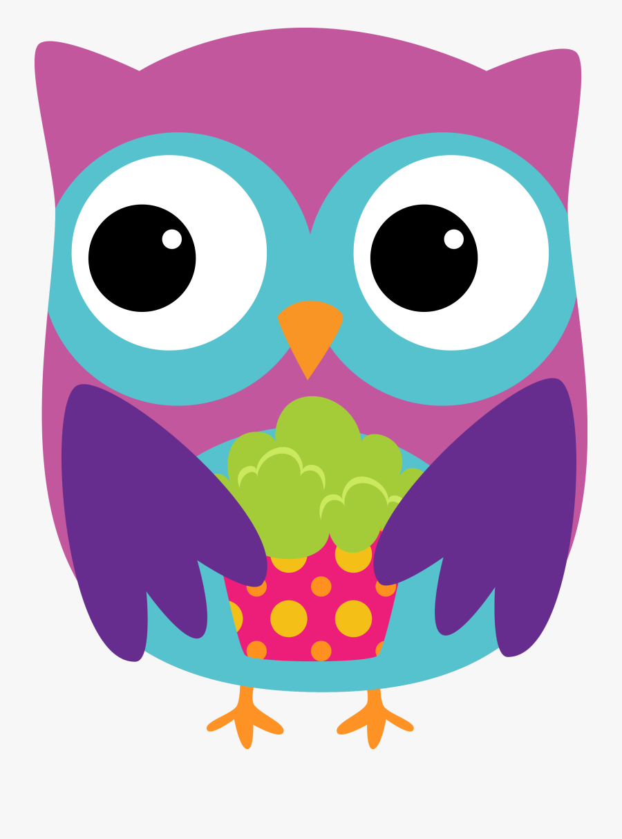 Popcorn Owl Clipart - Cute Owl Cartoon Png, Transparent Clipart