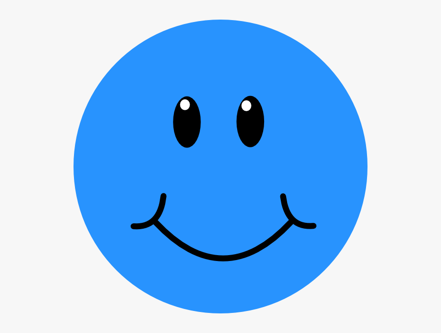 Blue Smiley Face Clipart, Transparent Clipart