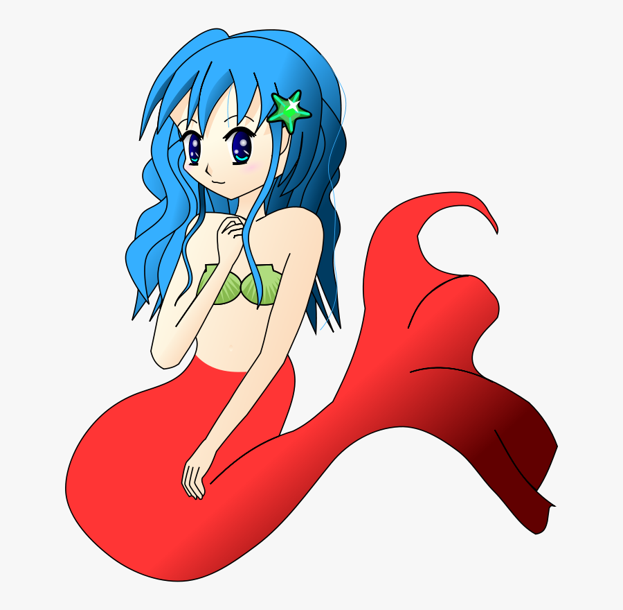 Mermaid Svg Clip Arts - Anime Mermaid Transparent Background, Transparent Clipart