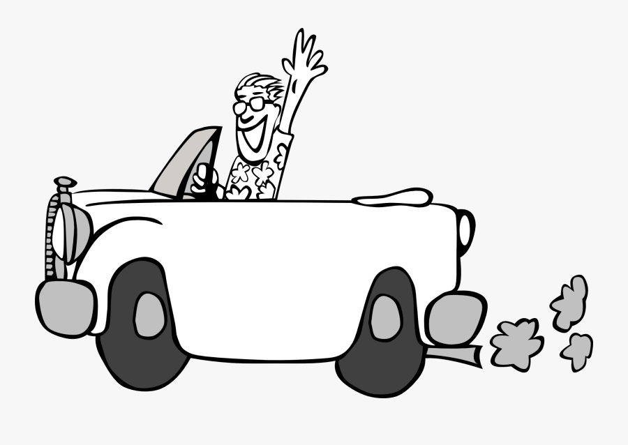 Car With Friends Clipart Black And White - Acceleration Clipart, Transparent Clipart