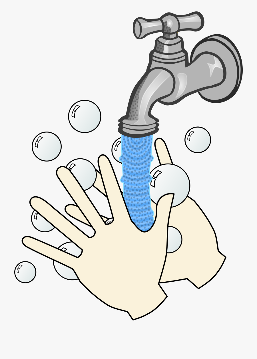 Dishes Clipart Hand Clipart - Wash Your Hands With Soap And Water, Transparent Clipart