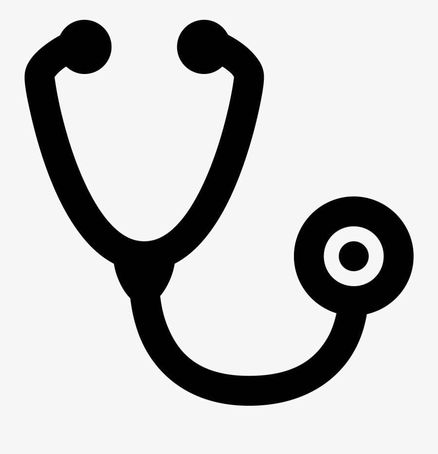 Stethoscope Vector Free - Stethoscope Icon Black, Transparent Clipart