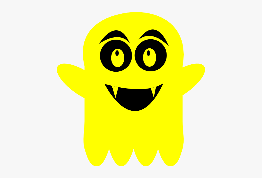Yellow Ghost Clipart, Transparent Clipart