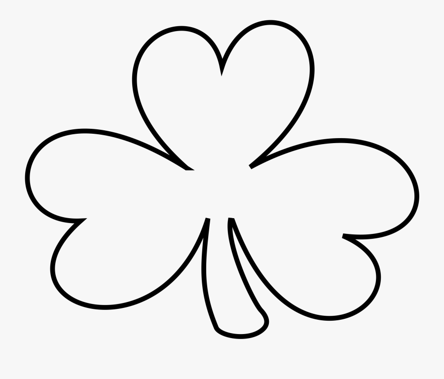 St Patricks Day Shamrock Clipart Image - St Patrick's Day Clip Art Black And White, Transparent Clipart