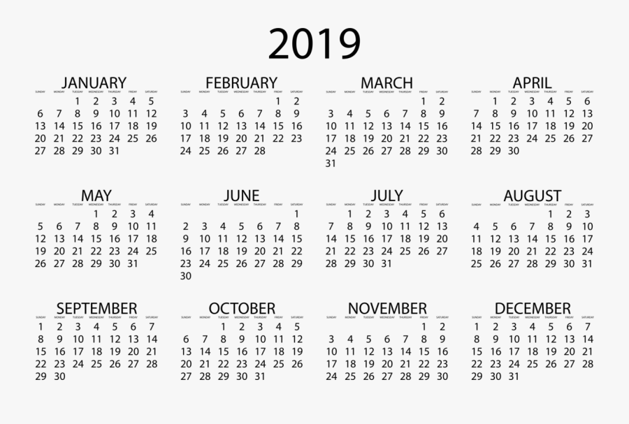 Area,text,monochrome - Small June 2019 Calendar, Transparent Clipart