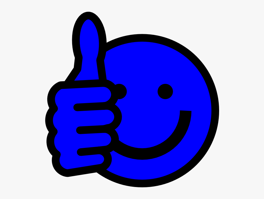 Blue Thumbs Up Clipart, Transparent Clipart