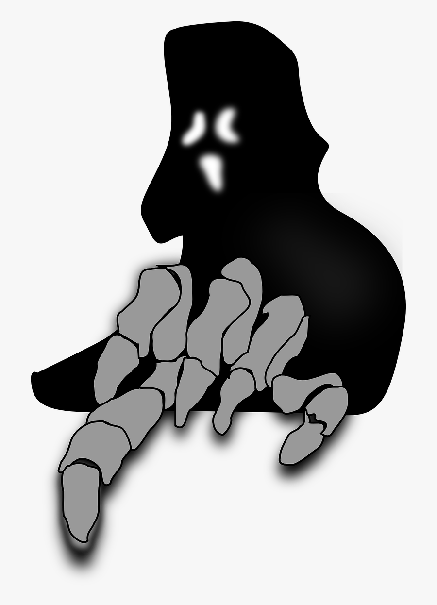 Scary Clipart Ghost Outline - Scary Ghost Clip Art, Transparent Clipart