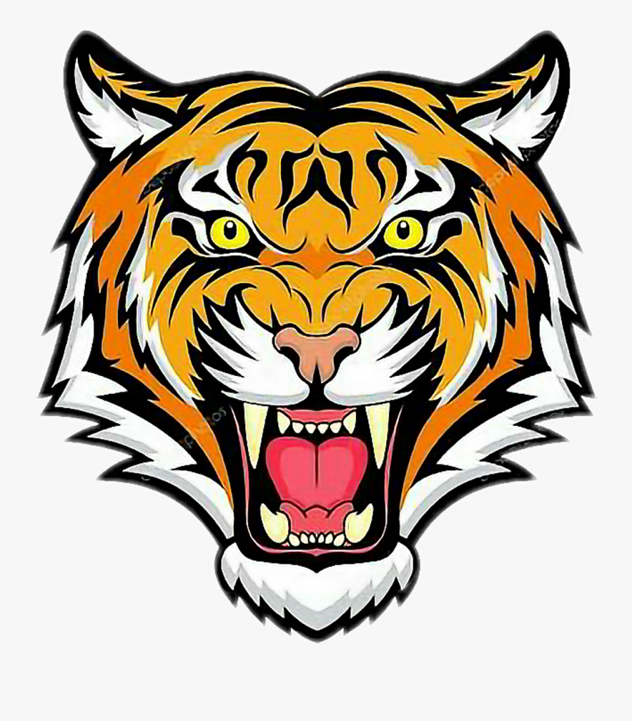 #tiger #clipart #tattoos - Tiger Head, Transparent Clipart