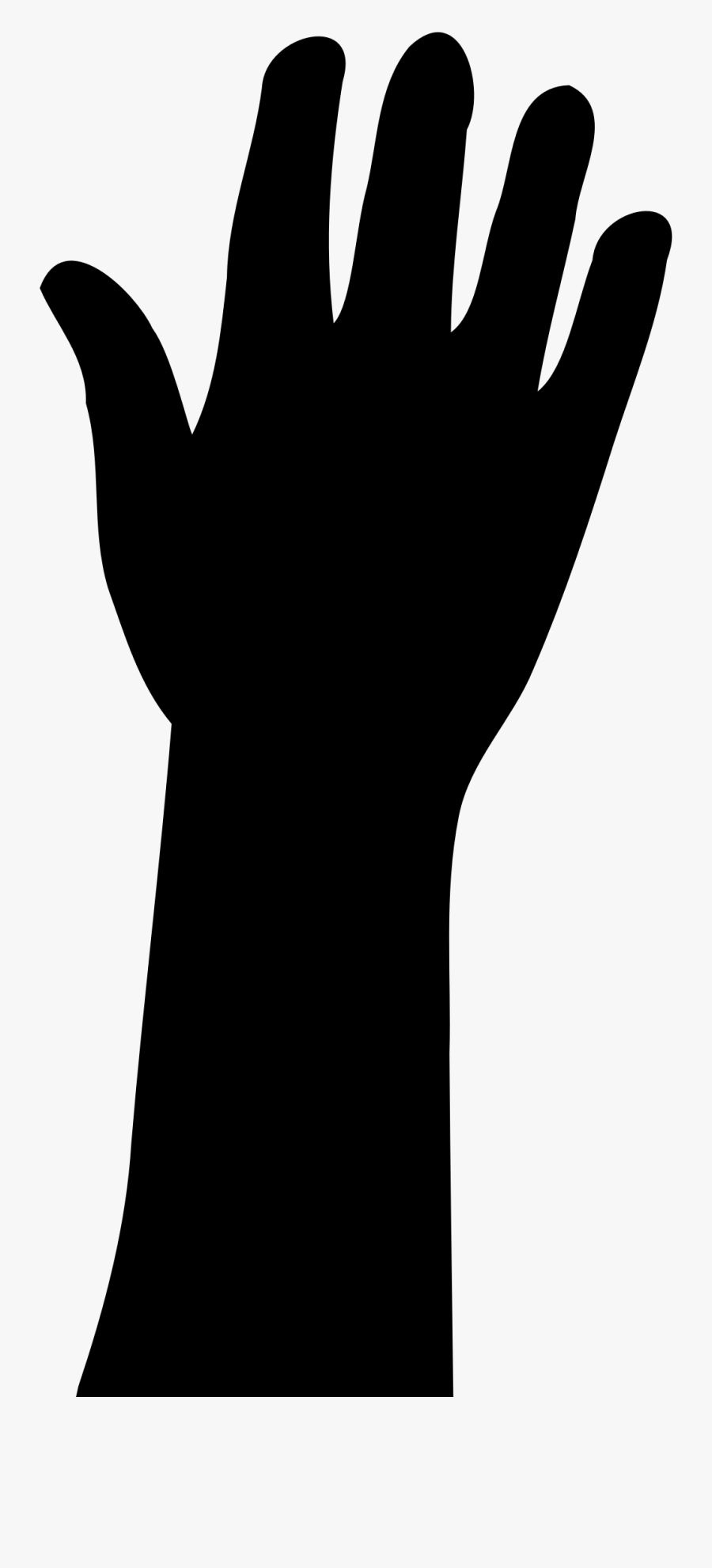 In Silhouette Big Image - Silhouette Raised Hand Clipart, Transparent Clipart