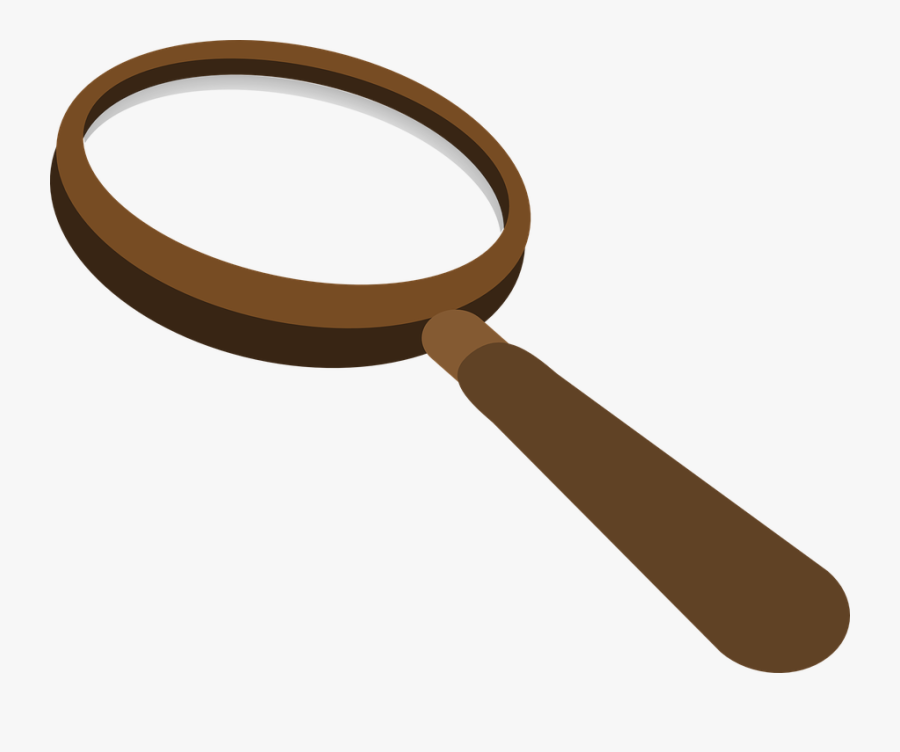 Transparent Clues Clipart - Brown Magnifying Glass Clipart, Transparent Clipart