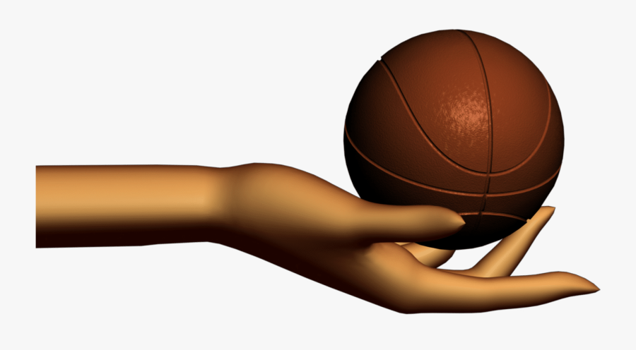 Basketball In Hand Clipart - Hand, Transparent Clipart