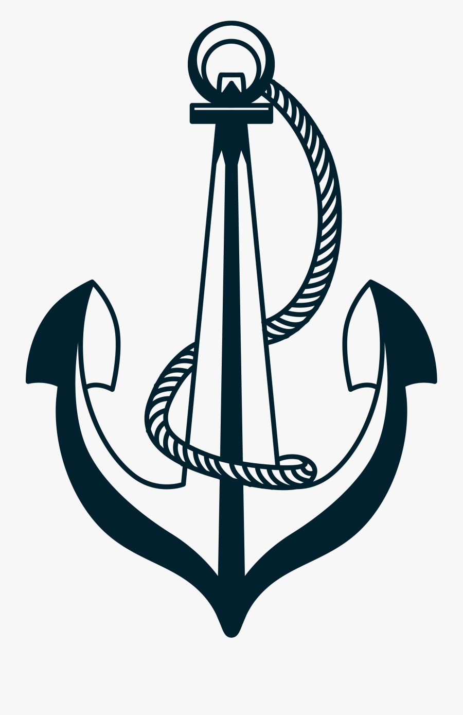 Jpg Black And White Stock Anchor With Bow Clipart - Clip Art, Transparent Clipart