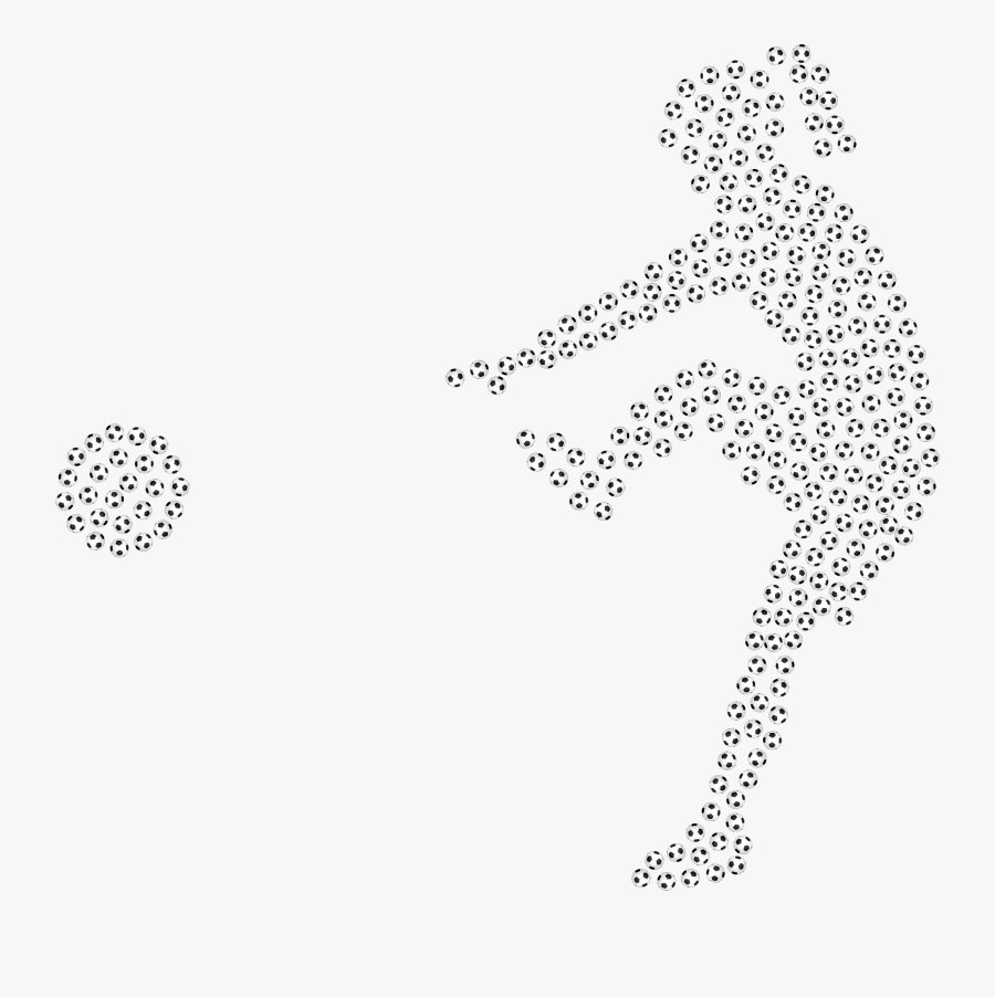 Transparent Soccer Ball Clipart - Girl Kicking Ball Transparent, Transparent Clipart