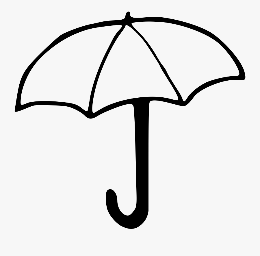 Umbrella Black And White Umbrella Clipart Black And - Umbrella Clip Art, Transparent Clipart