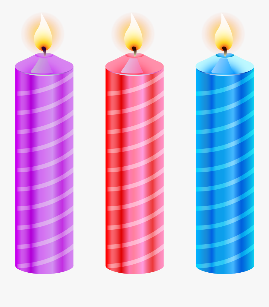 Purple, Pink, Blue Birthday Candles Clipart Best - Birthday Candle Clipart Png, Transparent Clipart