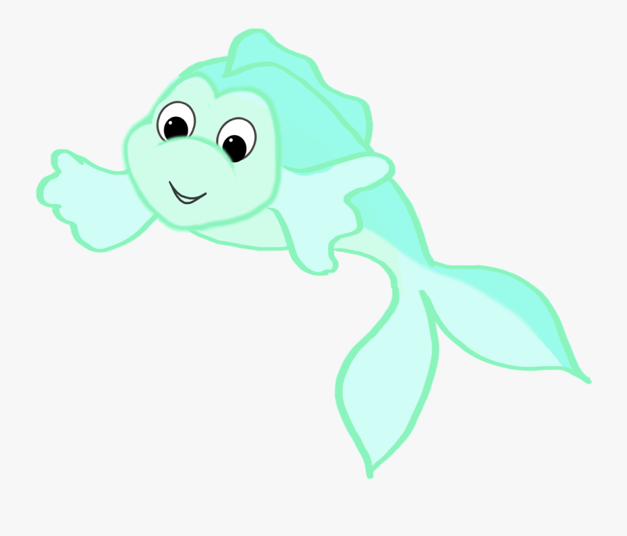Cute Green Cartoon Fish - Cartoon, Transparent Clipart