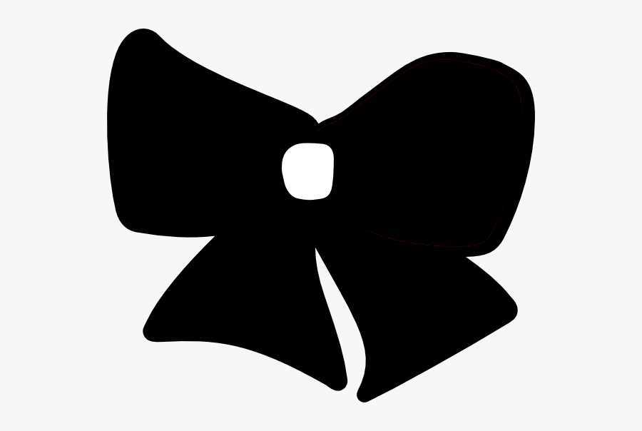 Black Cheer Bow Clipart - Girls Hair Bow Clipart, Transparent Clipart