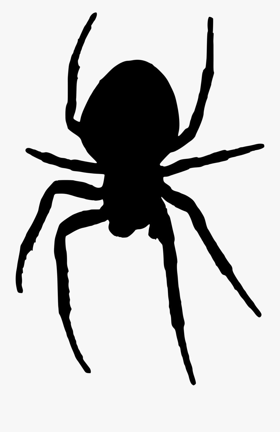 Scary Spider Clipart - Spider Silhouette Png, Transparent Clipart