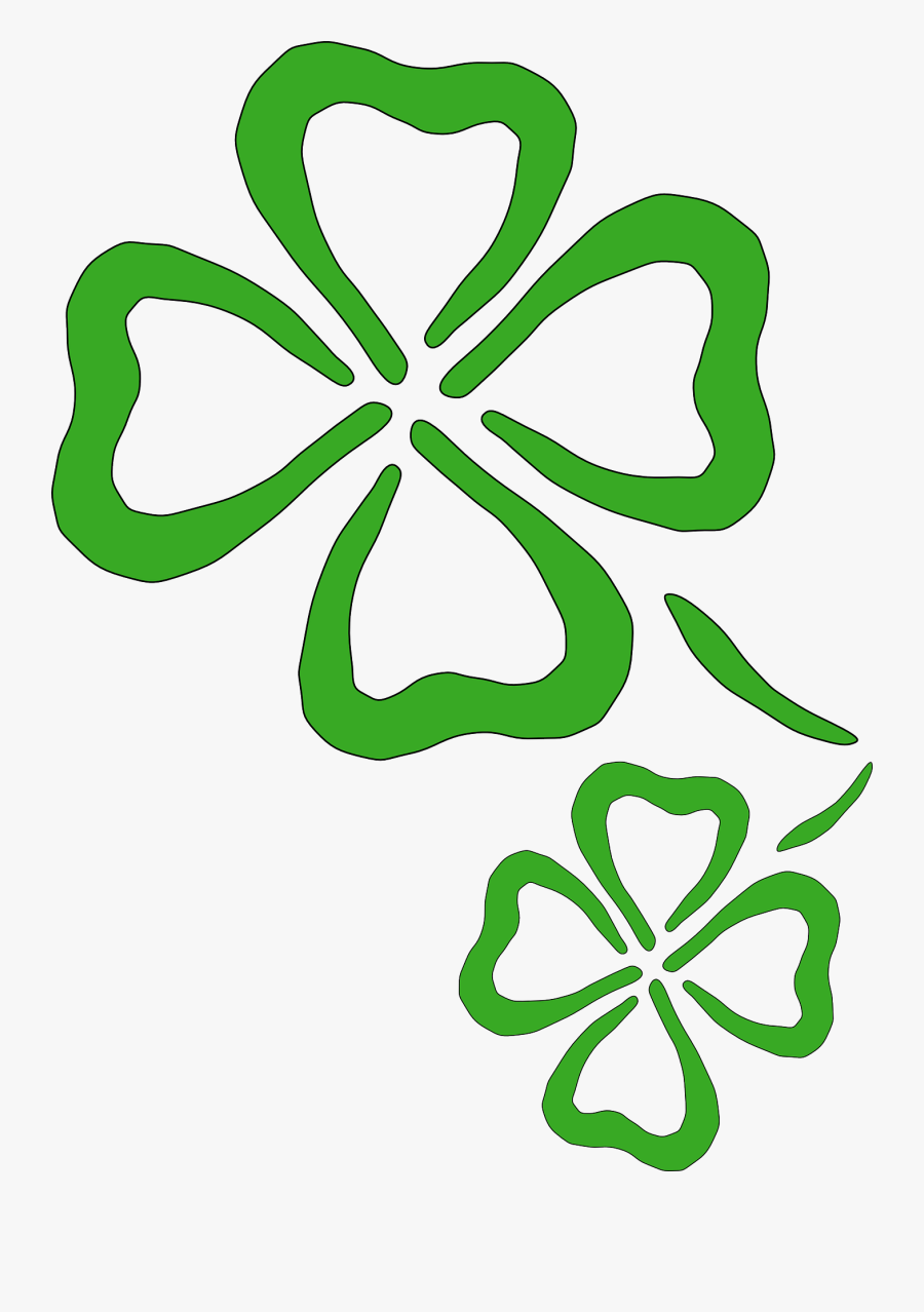 Clipart Shamrock Clipart Clipart Image 6 - 2 Four Leaf Clovers, Transparent Clipart