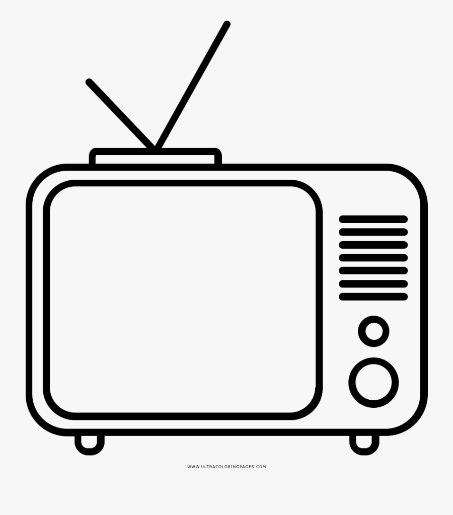 Tv Clipart Coloring - Coloring Pages Of A Television, Transparent Clipart