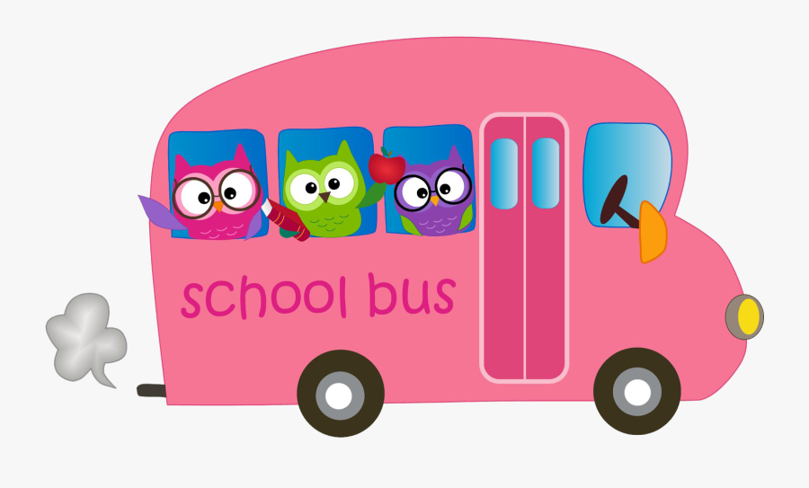 Transparent Owls Clipart - Pink School Bus Clipart, Transparent Clipart