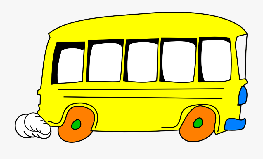 Yellow Free Vector Graphic - Cartoon Bus Png, Transparent Clipart