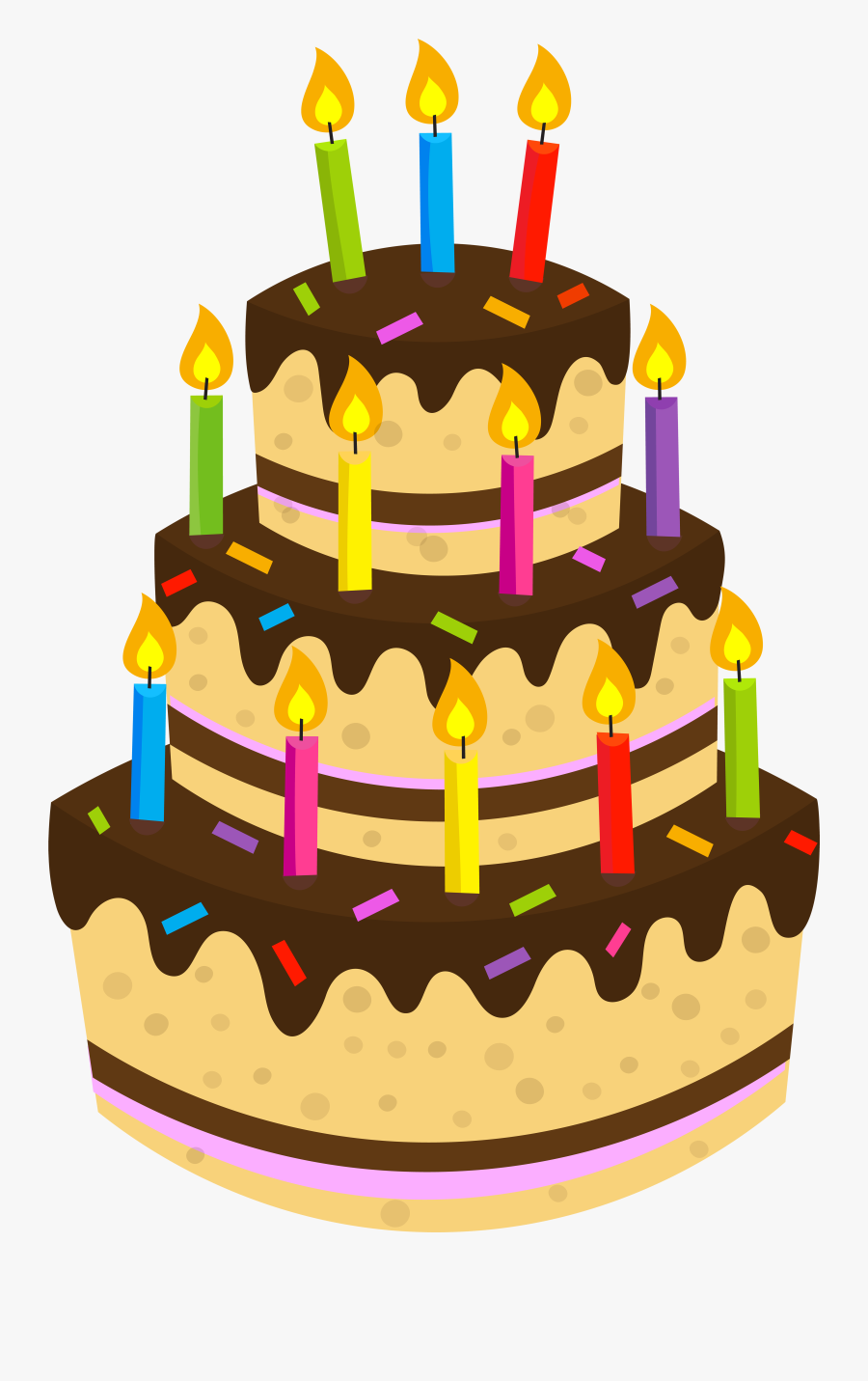 Birthday Cake Chocolate Cake Clip Art - Transparent Background Birthday Cake Png, Transparent Clipart