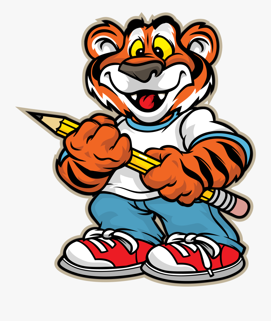 Tiger Clipart Animation School - Tiger Clip Art School, Transparent Clipart