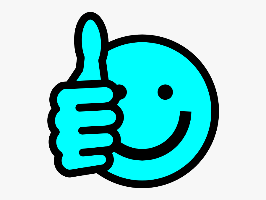 Baby Blue Thumbs Up Svg Clip Arts - Smiley Thumb Up Green, Transparent Clipart