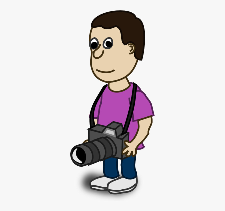 Camera Png Clip Arts - Cartoon Character With Camera, Transparent Clipart