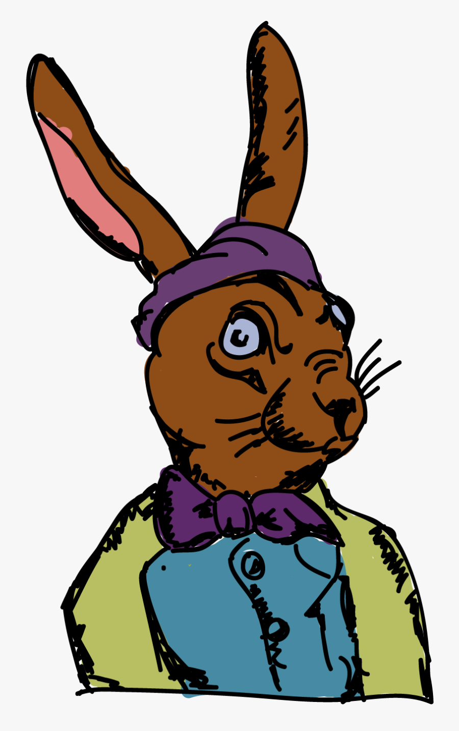 Moving Clipart Bunny - Cartoon, Transparent Clipart
