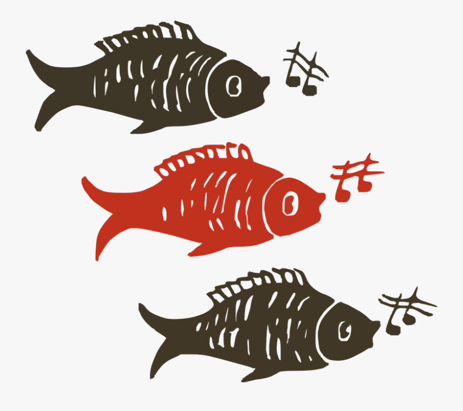Singing Fish Svg Clip Arts - Fish Sing, Transparent Clipart