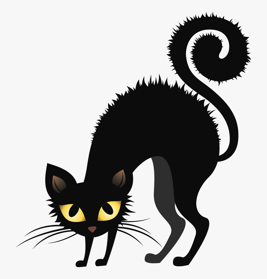 Black Cat,cat,clip Art,small To Medium-sized - Black Cat Halloween Clipart, Transparent Clipart