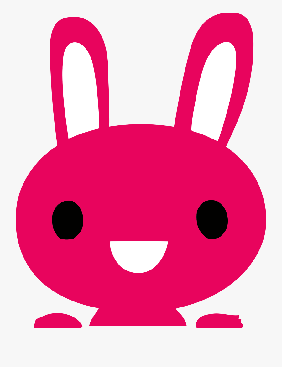 Pink Bunny Icon, Transparent Clipart