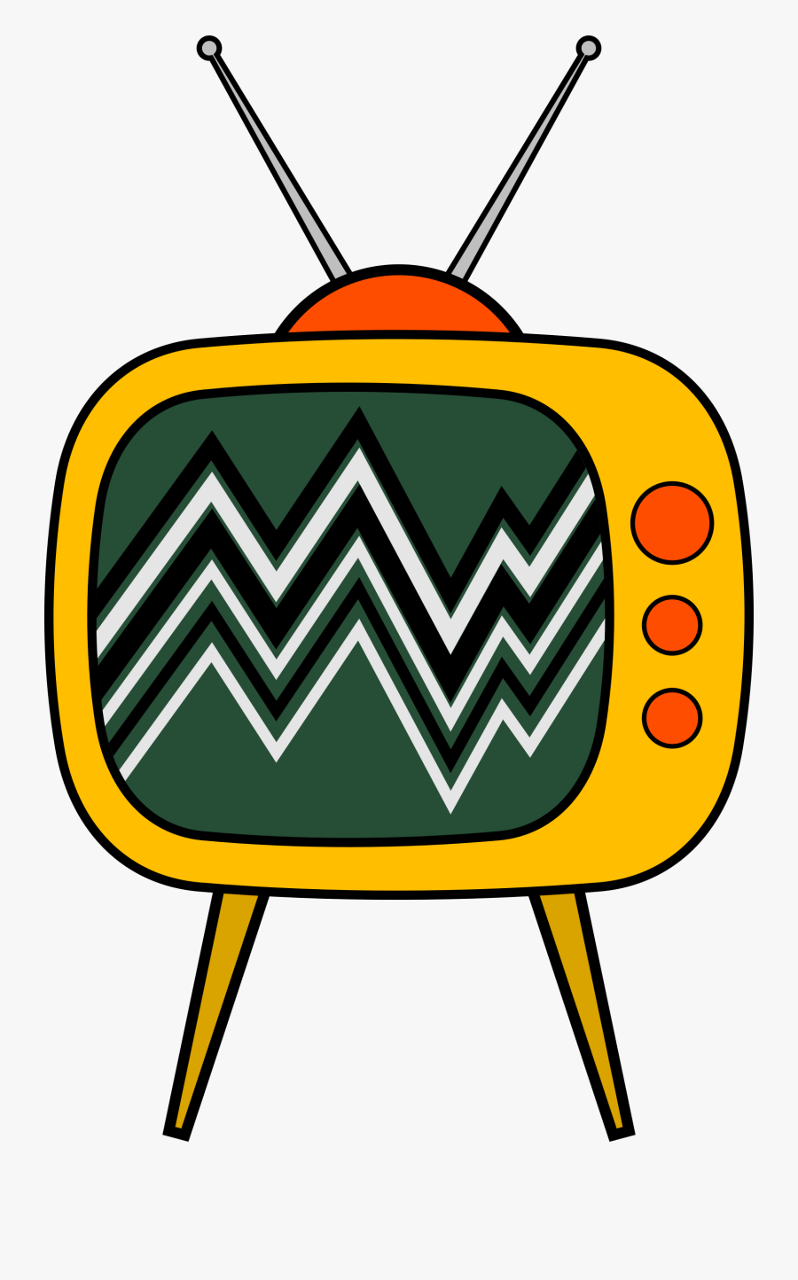 Old School Tv Clipart - Old Tv Cartoon Png, Transparent Clipart