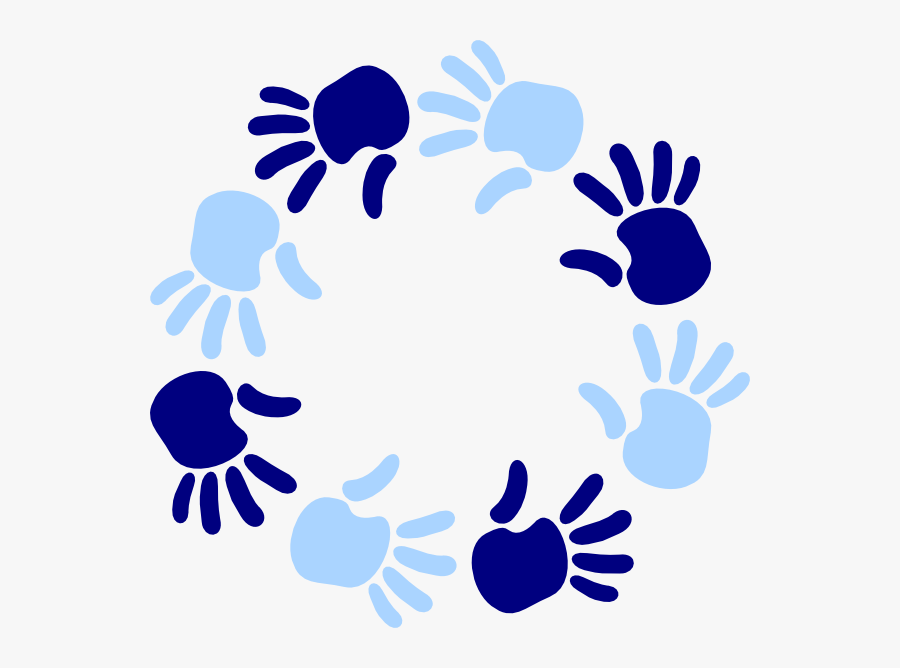 Hand Clipart Blue - Hands In Circle Clipart, Transparent Clipart