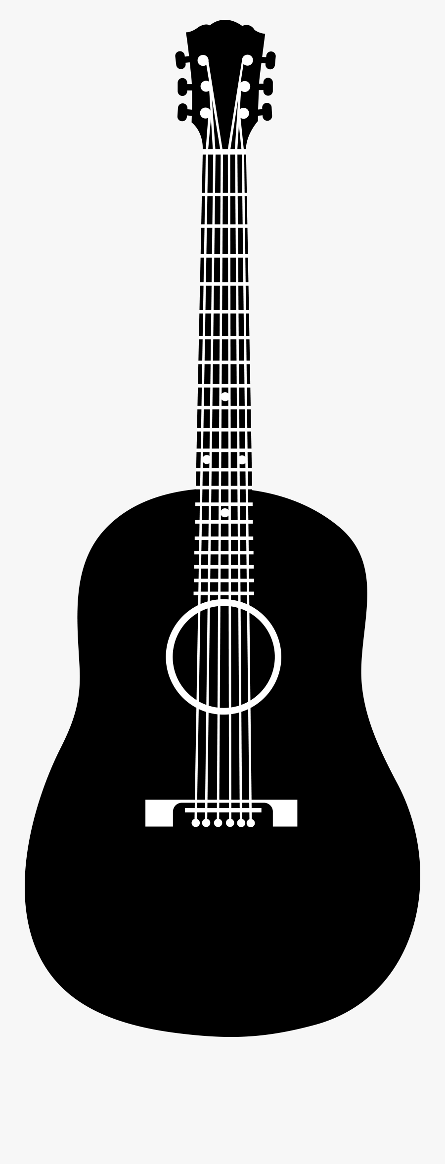 Share Acoustic Guitar 2 With You Friends Clipart Free - Acoustic Guitar Silhouette Png, Transparent Clipart