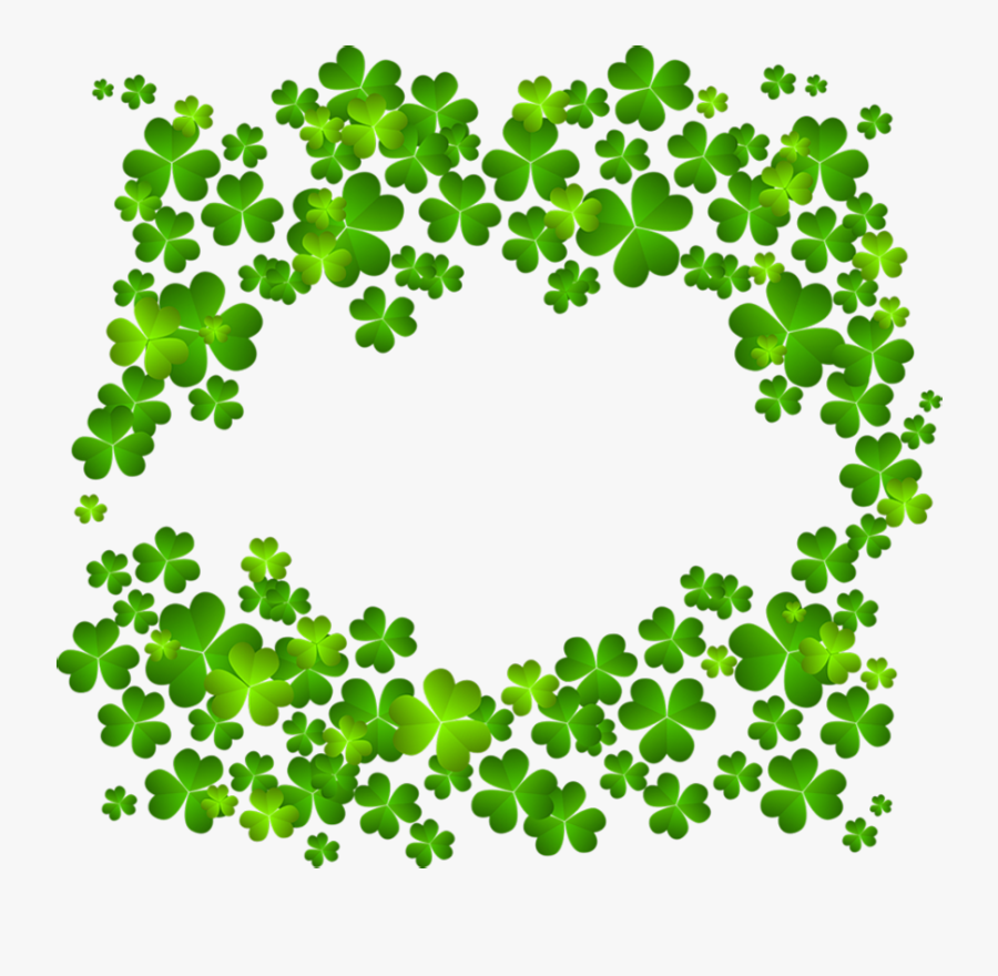 Transparent Background Four Leaf Clover Border, Transparent Clipart