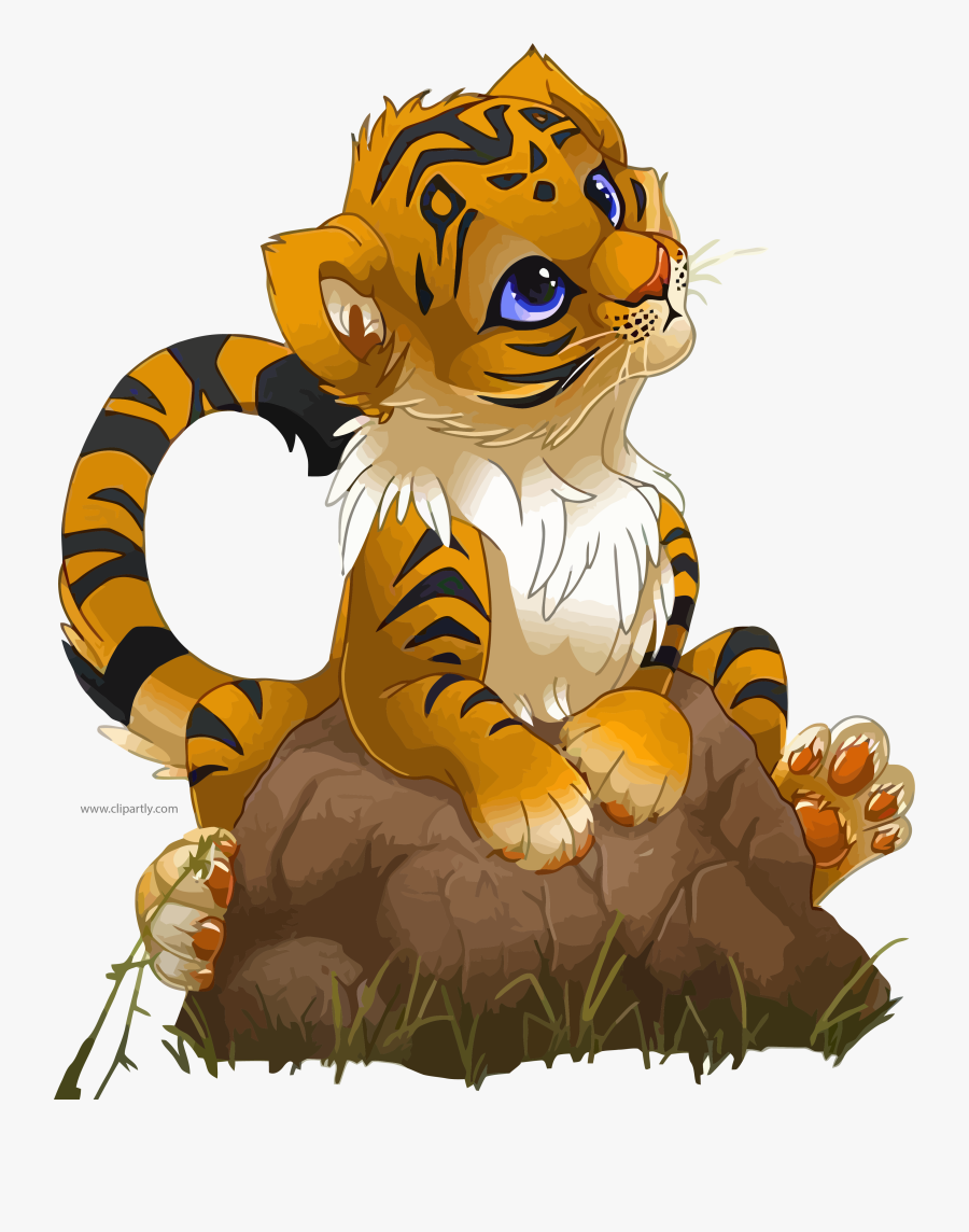 Cute Tiger Art, Transparent Clipart