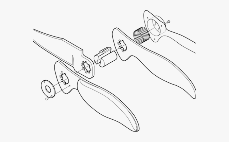 Drawn Knife Hand Clipart - Pocket Knife Exploded View, Transparent Clipart